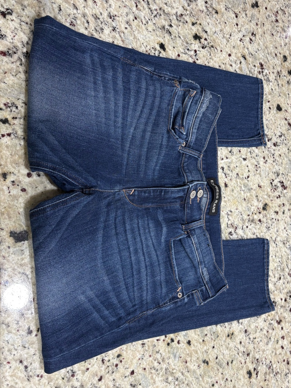 Express Women's Dark Blue Skinny Jeans